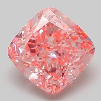 3.04 Carat Fancy Vivid Pink Square Cushion Modified Brilliant Lab Grown Diamond | VVS2 | IGI Certified | ARM176