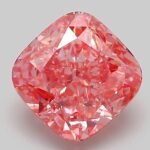 3.04 Carat Fancy Vivid Pink Square Cushion Modified Brilliant Lab Grown Diamond | VVS2 | IGI Certified | ARM177