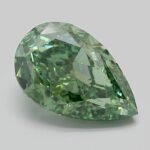 4.08 Carat Fancy Vivid Green Pear Modified Brilliant Lab Grown Diamond | VVS2 | IGI Certified | ARM1341