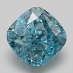 2.01 Carat Fancy Vivid Blue Square Cushion Modified Brilliant Lab Grown Diamond | VVS2 | IGI Certified | ARM1346