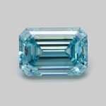 0.72 Carat Fancy Vivid Blue Emerald Cut Lab Grown Diamond | VS1 | IGI Certified | ARM1347
