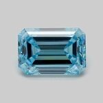 0.72 Carat Fancy Vivid Blue Emerald Cut Lab Grown Diamond | VS1 | IGI Certified | ARM1348