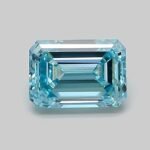 0.75 Carat Fancy Vivid Green Blue Emerald Cut Lab Grown Diamond | VVS2 | IGI Certified | ARM1349