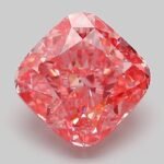 3.04 Carat Fancy Vivid Pink Square Cushion Modified Brilliant Lab Grown Diamond | VVS2 | IGI Certified | ARM178