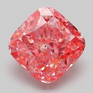 3.04 Carat Fancy Vivid Pink Square Cushion Modified Brilliant Lab Grown Diamond | VVS2 | IGI Certified | ARM178