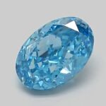 1.08 Carat Fancy Vivid Blue Oval Brilliant Lab Grown Diamond | VVS2 | IGI Certified | ARM1357
