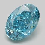 3.1 Carat Fancy Vivid Blue Oval Brilliant Lab Grown Diamond | VVS2 | IGI Certified | ARM1362
