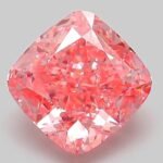 3.04 Carat Fancy Vivid Pink Square Cushion Modified Brilliant Lab Grown Diamond | VVS2 | IGI Certified | ARM180