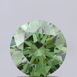 1.5 Carat Round Fancy Vivid Green Diamond | VVS2 | IGI Certified | ARM2765