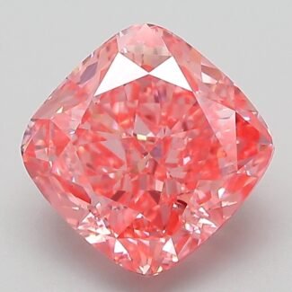 3.04 Carat Fancy Vivid Pink Square Cushion Modified Brilliant Lab Grown Diamond | VS1 | IGI Certified | ARM185