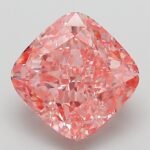 3.04 Carat Fancy Vivid Pink Square Cushion Modified Brilliant Lab Grown Diamond | VVS2 | IGI Certified | ARM186