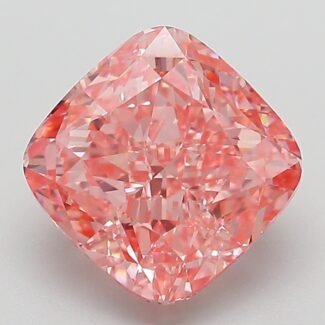 3.04 Carat Fancy Vivid Pink Square Cushion Modified Brilliant Lab Grown Diamond | VVS2 | IGI Certified | ARM186