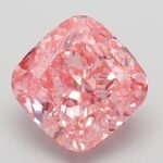 3.05 Carat Fancy Vivid Pink Square Cushion Modified Brilliant Lab Grown Diamond | VVS2 | IGI Certified | ARM187