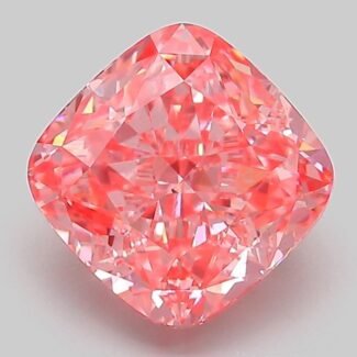 3.05 Carat Fancy Vivid Pink Square Cushion Modified Brilliant Lab Grown Diamond | VS1 | IGI Certified | ARM188