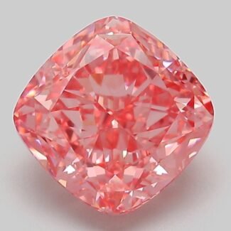 3.05 Carat Fancy Vivid Pink Square Cushion Modified Brilliant Lab Grown Diamond | VVS2 | IGI Certified | ARM190
