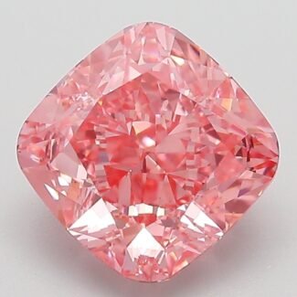3.05 Carat Fancy Vivid Pink Square Cushion Modified Brilliant Lab Grown Diamond | VVS2 | IGI Certified | ARM191