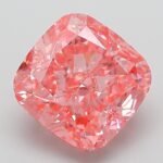 3.06 Carat Fancy Vivid Pink Square Cushion Modified Brilliant Lab Grown Diamond | VVS2 | IGI Certified | ARM196