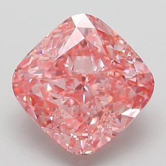 3.06 Carat Fancy Vivid Pink Square Cushion Modified Brilliant Lab Grown Diamond | VS1 | IGI Certified | ARM198