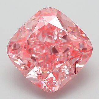3.06 Carat Fancy Vivid Pink Square Cushion Modified Brilliant Lab Grown Diamond | VVS2 | IGI Certified | ARM199