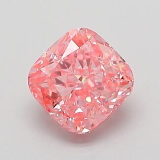1.07 Carat Fancy Vivid Pink Square Cushion Modified Brilliant Lab Grown Diamond | VVS2 | IGI Certified | ARM062