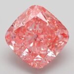3.07 Carat Fancy Vivid Pink Square Cushion Modified Brilliant Lab Grown Diamond | VVS2 | IGI Certified | ARM203