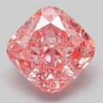 3.07 Carat Fancy Vivid Pink Square Cushion Modified Brilliant Lab Grown Diamond | VS1 | IGI Certified | ARM204