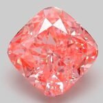 3.07 Carat Fancy Vivid Pink Square Cushion Modified Brilliant Lab Grown Diamond | VVS2 | IGI Certified | ARM205