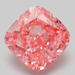 3.07 Carat Fancy Vivid Pink Square Cushion Modified Brilliant Lab Grown Diamond | VVS2 | IGI Certified | ARM206