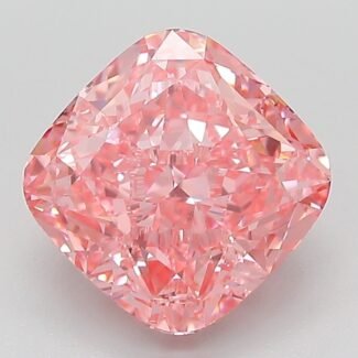 3.07 Carat Fancy Vivid Pink Square Cushion Modified Brilliant Lab Grown Diamond | VVS2 | IGI Certified | ARM207