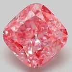 3.08 Carat Fancy Vivid Pink Square Cushion Modified Brilliant Lab Grown Diamond | VVS2 | IGI Certified | ARM208