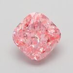 1.08 Carat Fancy Vivid Pink Square Cushion Modified Brilliant Lab Grown Diamond | VS1 | IGI Certified | ARM063