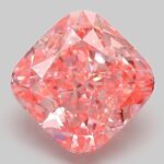 3.08 Carat Fancy Vivid Pink Square Cushion Modified Brilliant Lab Grown Diamond | VVS2 | IGI Certified | ARM211