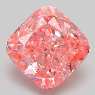 3.08 Carat Fancy Vivid Pink Square Cushion Modified Brilliant Lab Grown Diamond | VVS2 | IGI Certified | ARM211