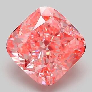 3.08 Carat Fancy Vivid Pink Square Cushion Modified Brilliant Lab Grown Diamond | VVS2 | IGI Certified | ARM213