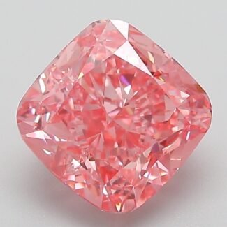 3.08 Carat Fancy Vivid Pink Square Cushion Modified Brilliant Lab Grown Diamond | VVS2 | IGI Certified | ARM214