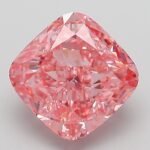 3.08 Carat Fancy Vivid Pink Square Cushion Modified Brilliant Lab Grown Diamond | VVS2 | IGI Certified | ARM218