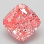 3.08 Carat Fancy Vivid Pink Square Cushion Modified Brilliant Lab Grown Diamond | VVS2 | IGI Certified | ARM219