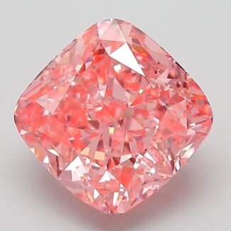 3.08 Carat Fancy Vivid Pink Square Cushion Modified Brilliant Lab Grown Diamond | VVS2 | IGI Certified | ARM219