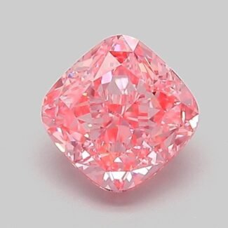 1.08 Carat Fancy Vivid Pink Square Cushion Modified Brilliant Lab Grown Diamond | VVS2 | IGI Certified | ARM064