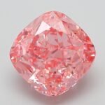 3.09 Carat Fancy Vivid Pink Square Cushion Modified Brilliant Lab Grown Diamond | VVS2 | IGI Certified | ARM220