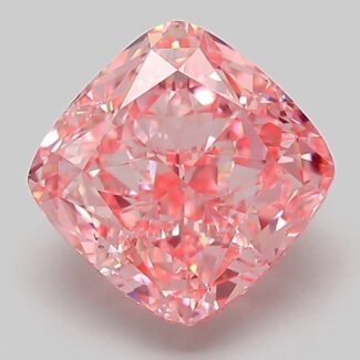 3.09 Carat Fancy Vivid Pink Square Cushion Modified Brilliant Lab Grown Diamond | VVS2 | IGI Certified | ARM221