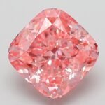 3.09 Carat Fancy Vivid Pink Square Cushion Modified Brilliant Lab Grown Diamond | VVS2 | IGI Certified | ARM226