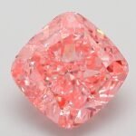 3.09 Carat Fancy Vivid Pink Square Cushion Modified Brilliant Lab Grown Diamond | VS1 | IGI Certified | ARM227