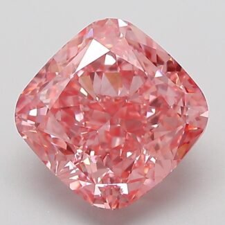 3.1 Carat Fancy Vivid Pink Square Cushion Modified Brilliant Lab Grown Diamond | VVS2 | IGI Certified | ARM228