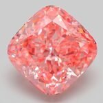 3.1 Carat Fancy Vivid Pink Square Cushion Modified Brilliant Lab Grown Diamond | VVS2 | IGI Certified | ARM229