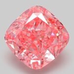 3.1 Carat Fancy Vivid Pink Square Cushion Modified Brilliant Lab Grown Diamond | VVS2 | IGI Certified | ARM230