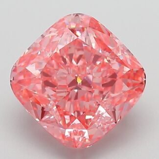 3.11 Carat Fancy Vivid Pink Square Cushion Modified Brilliant Lab Grown Diamond | VVS2 | IGI Certified | ARM234