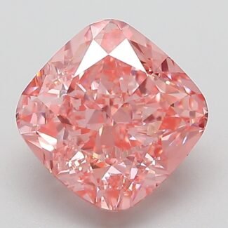 3.11 Carat Fancy Vivid Pink Square Cushion Modified Brilliant Lab Grown Diamond | VVS2 | IGI Certified | ARM237
