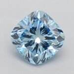3.01 Carat SQ.CUSHION | Lab Grown Diamond | Fancy Vivid Blue | SI2 | IGI Certified | ARM1963