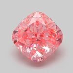 1.08 Carat Fancy Vivid Pink Square Cushion Modified Brilliant Lab Grown Diamond | VS1 | IGI Certified | ARM066